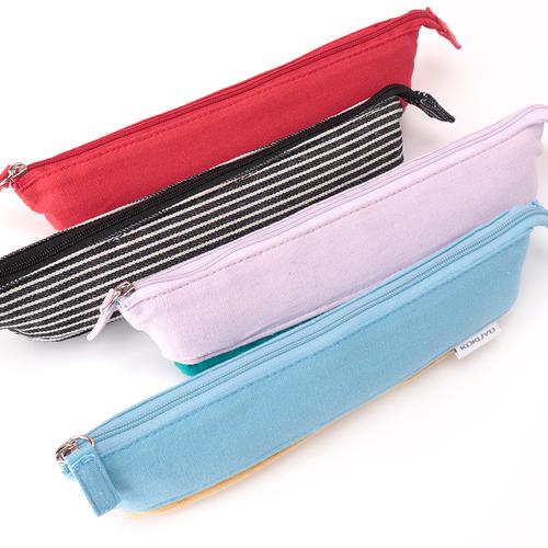 国誉高中生文具儿童日式便携扩容创意拉链帆布笔袋