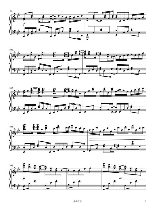 反方向的钟周杰伦钢琴五线谱