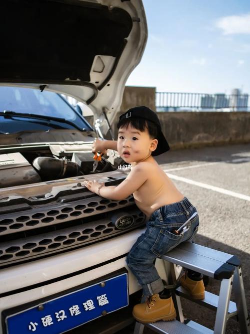 酷到爆炸99的修车仔太帅啦!|男孩创意照97