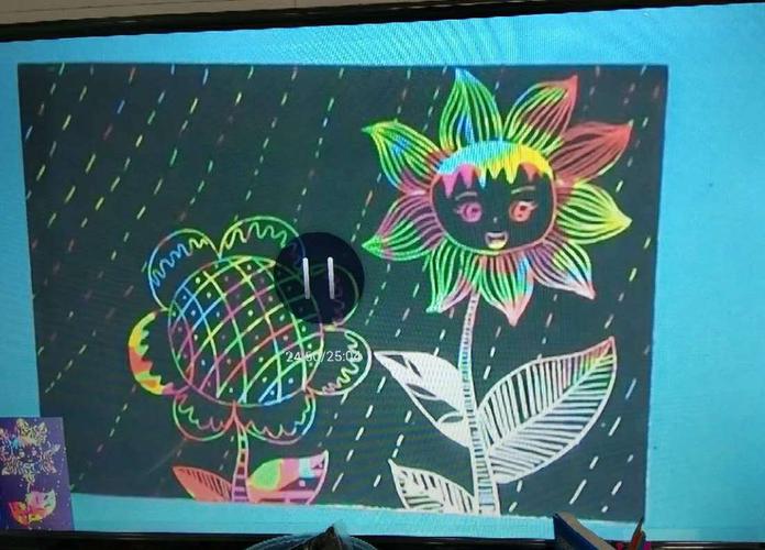 周天下午4:00--6:00儿童初级画:刮画