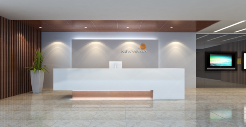 科技公司接待台效果图