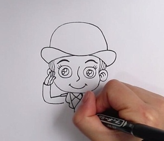 卡通简笔画女警察的画法