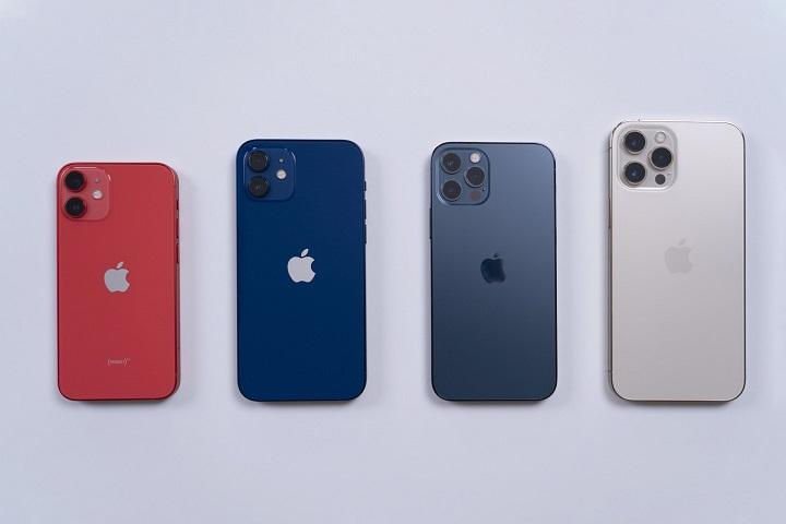 苹果四款新机齐了!iphone 12 mini/12/pro/max对比图赏