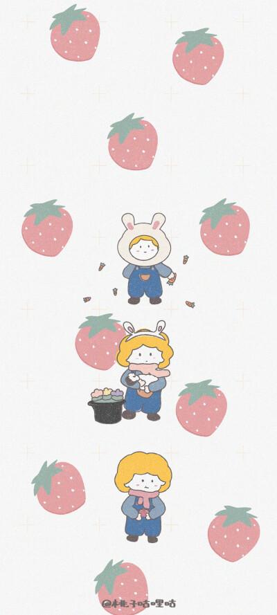 可爱背景图桃子 - 堆糖,美图壁纸兴趣社区