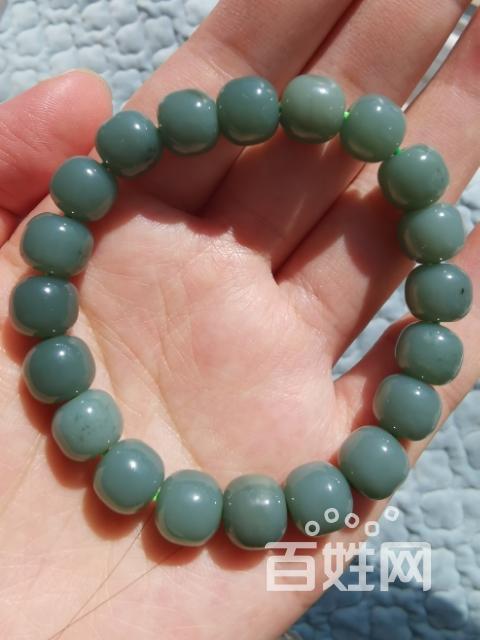 【搞定了!】新疆和田玉且末蓝老型珠手串