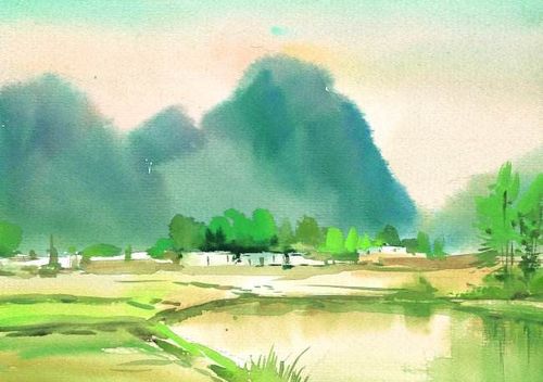 最初的心:行香子·树绕村庄