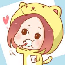 情侣头像,一起刷牙.