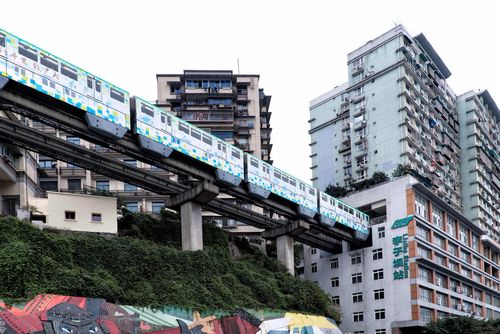 重庆李子坝轻轨站