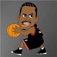 球星阿伦艾弗森漫画头像图片_微信头像图片大全