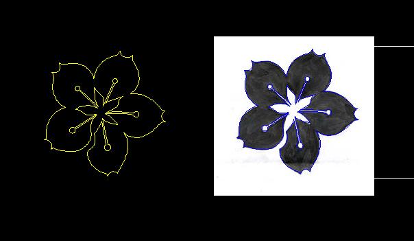 求一个cad画的一笔画,线切割用.要求如下