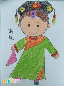 五十六个民族是一家简笔画