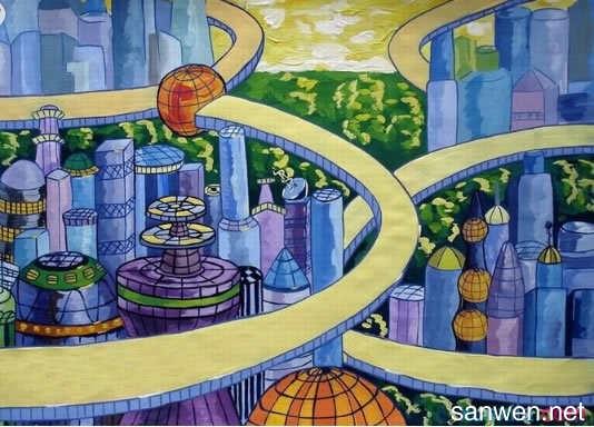 儿童科幻绘画小学科幻画作品