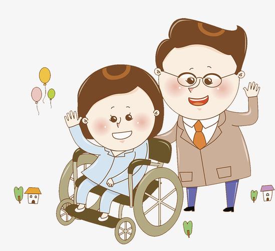 卡通插图热心帮助受伤女孩