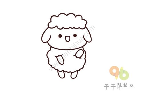 小羊简笔画图片大全,简笔画可爱小羊怎么画,一步一步卡通小羊简笔画