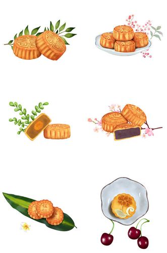 手绘月饼图片素材