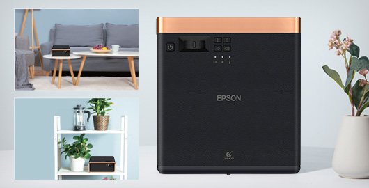 ef-100b爱普生激光3lcd小型投影5399元送幕布