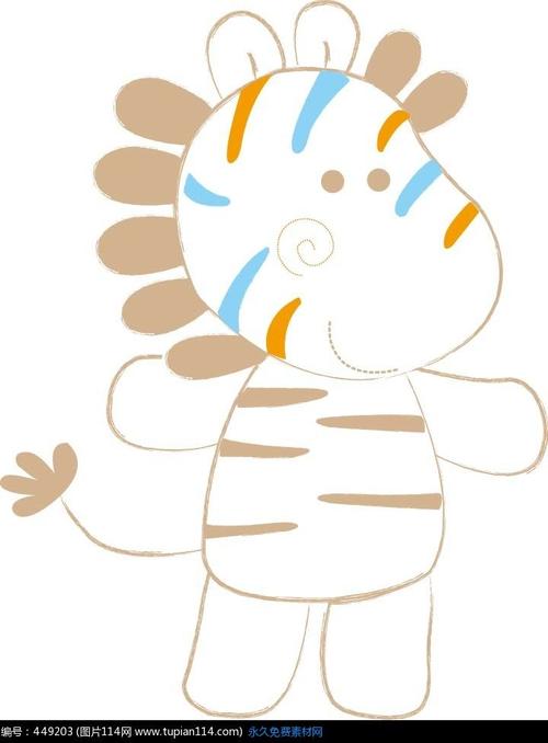 卡通画—站着的可爱恐龙