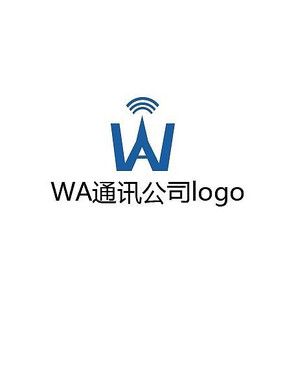 创意前卫wa通讯公司logo