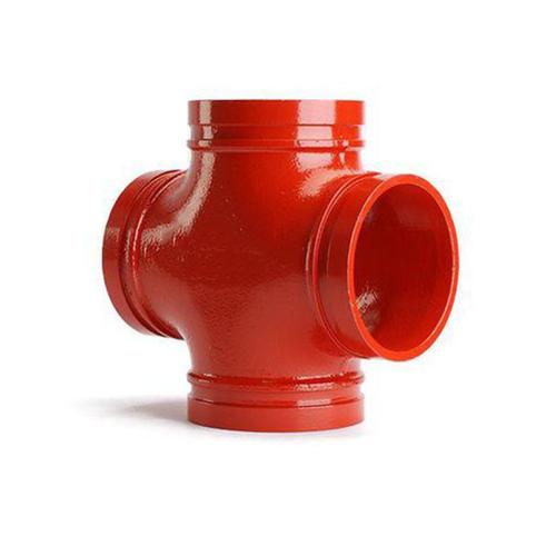 重庆沟槽四通管件厂家供应国标碳钢沟槽四通 非标四通管件