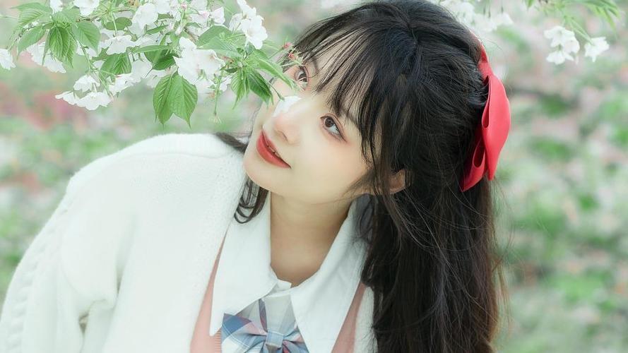 清新动人jk少女迷人写真,高清壁纸图片,清纯美女-回车