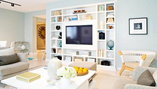 小户型实用:电视背景墙极限空间利用效果图