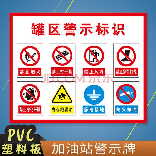 左右季 加油站标识牌 柴油汽油罐区警示加气站安全管理十大禁令七不易