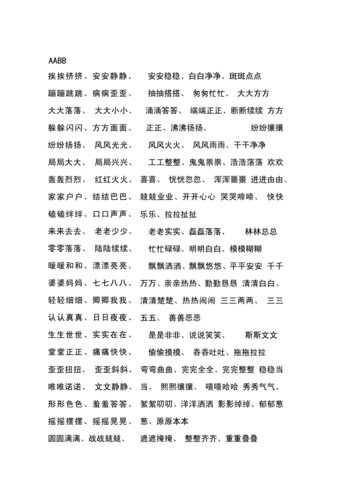 小学生abb,abbd等成语词语汇总.docx 17页