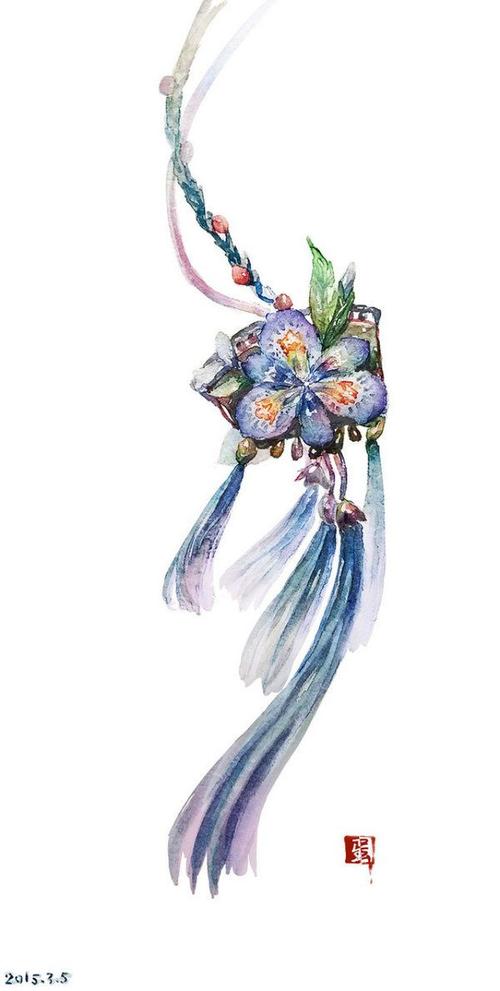 古风绘画##古风##古风插画##古风美图# 一些古风流苏