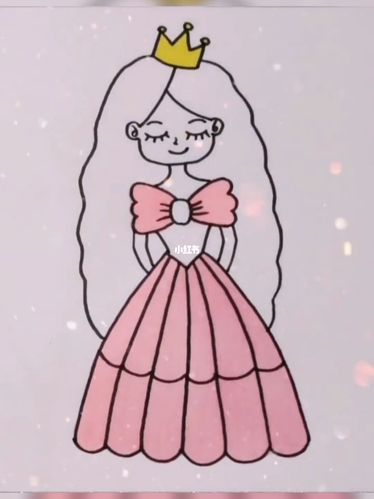 公主94简笔画_简笔画_文化_绘画
