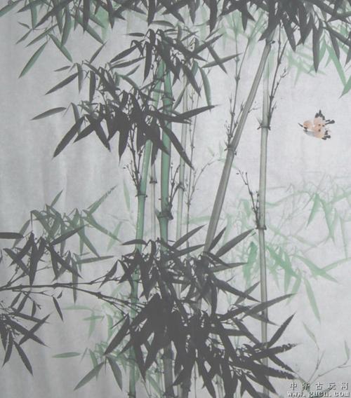 巨幅六尺国画---著名画家精品(竹林清趣) (5蓝冠信用)
