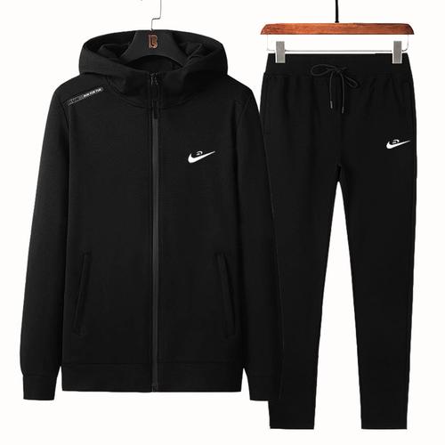 官网恩施耐克宽松大码卫衣套装男秋冬季青年潮流跑步运动服两件套