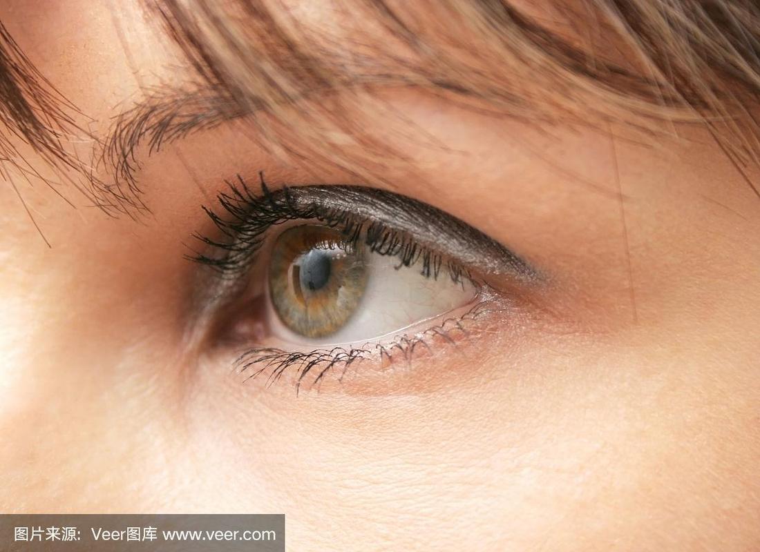 人的眼睛,正下方视角,灰色眼睛,美,褐色