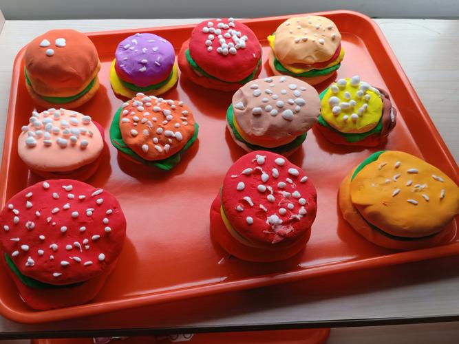 其它 中三班手工创作《汉堡》 写美篇快乐的彩泥时光,让孩子们在操作