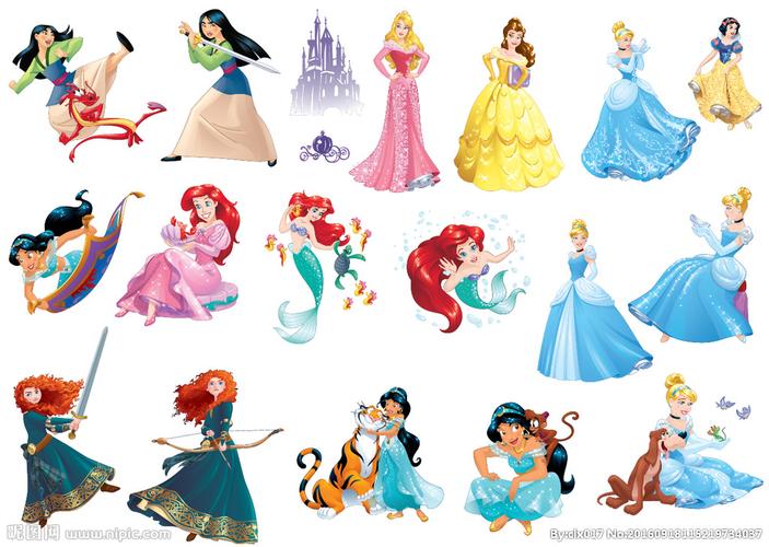 迪士尼公主设计图__儿童幼儿_人物图库_设计图库_昵图