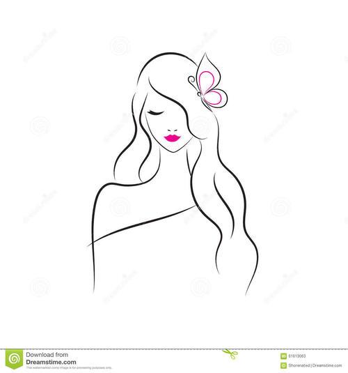 美容美体简笔画