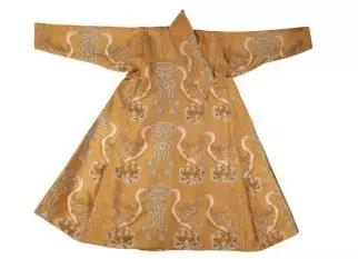 仿辽代雁衔绶带锦袍