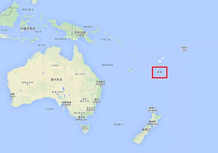 汤加在世界的位置