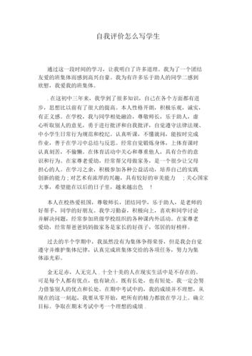 自我评价怎么写学生.docx 3页