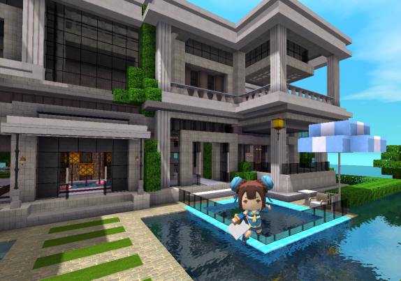 原创萌新进阶攻略:迷你世界新手造房子需要注意什么?别墅靠海!