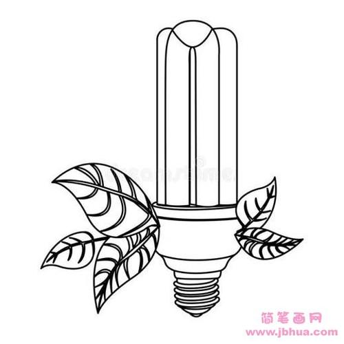 u型灯管简笔画图片