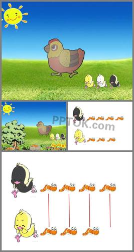 小班数学小鸡捉虫ppt