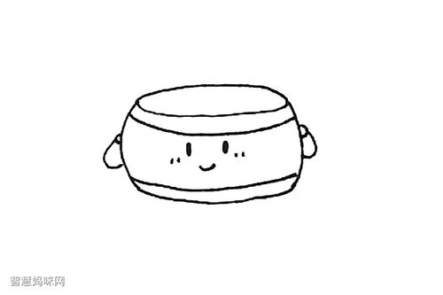 大鼓简笔画画法步骤