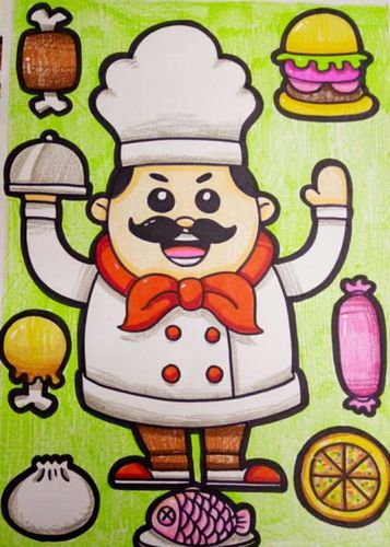 的美味"——海港区杜庄学区高庄小学一年级美术创新绘画之"美食比拼"