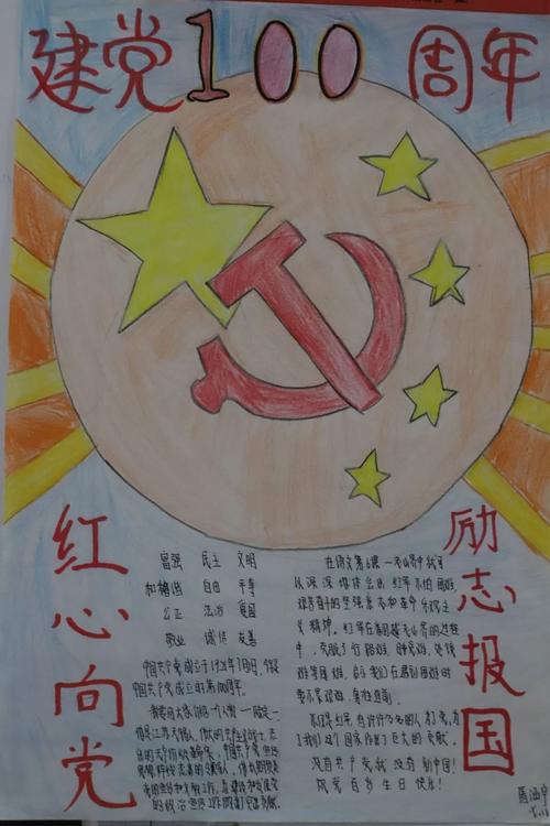 迎百年建党日,圆中国复兴梦——纪念建党一百周年手抄报展——寿光
