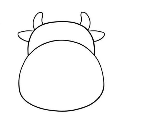 飞上天的牛简笔画