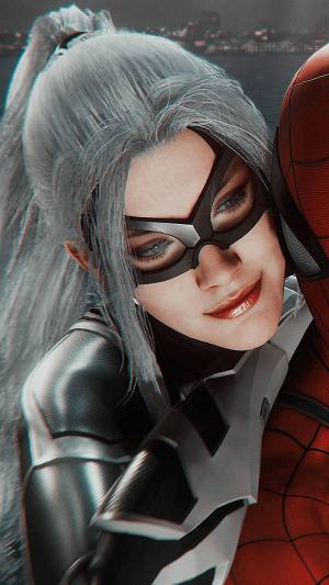 求漫威蜘蛛侠中黑猫和小蜘蛛在一起时的截图