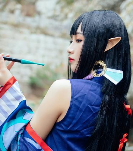 cosplay游戏《阴阳师》烟烟罗,小姐姐cos的烟烟罗优雅十足