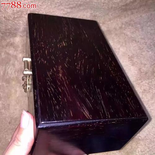 手饰盒小叶紫檀老料金