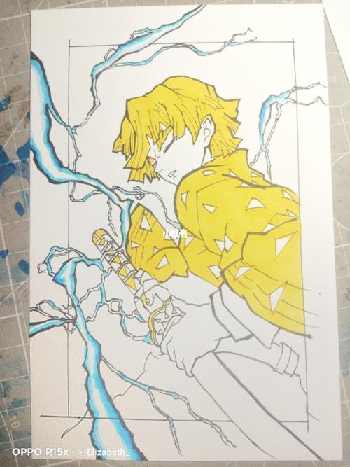 临摹.鬼灭之刃 我妻善逸_鬼灭之刃_临摹_兴趣爱好_绘画