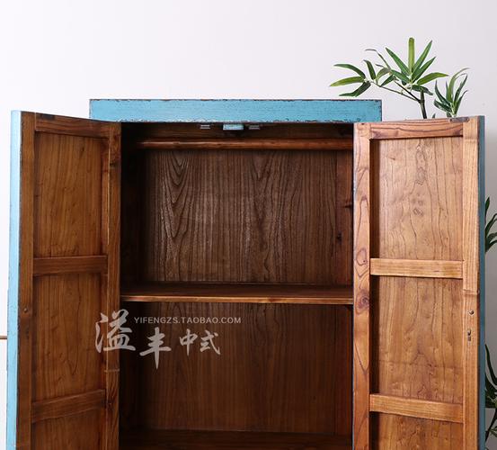 现代新中式实木衣柜手工彩绘简约乡村田园卧室柜子衣橱地中海家具